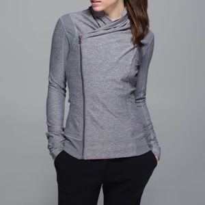 Lululemon Bhakti Double Zipper Yoga Jacket in Heather Slate Gray Size 8